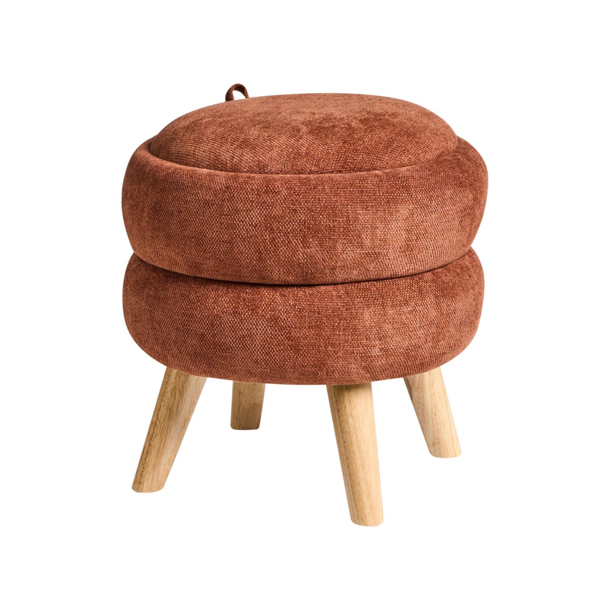 Puf ze schowkiem HAWLEY Szenil Złoty brąz 40 cm
