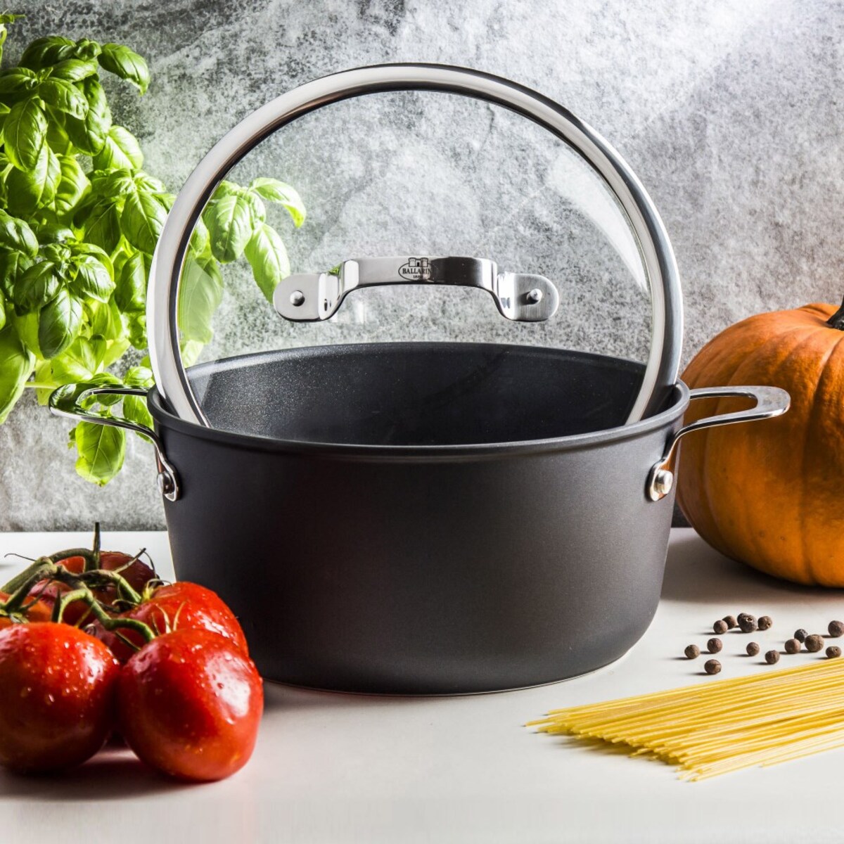 Tytanowy garnek indukcyjny z pokrywką Ballarini Alba - 4.7 ltr