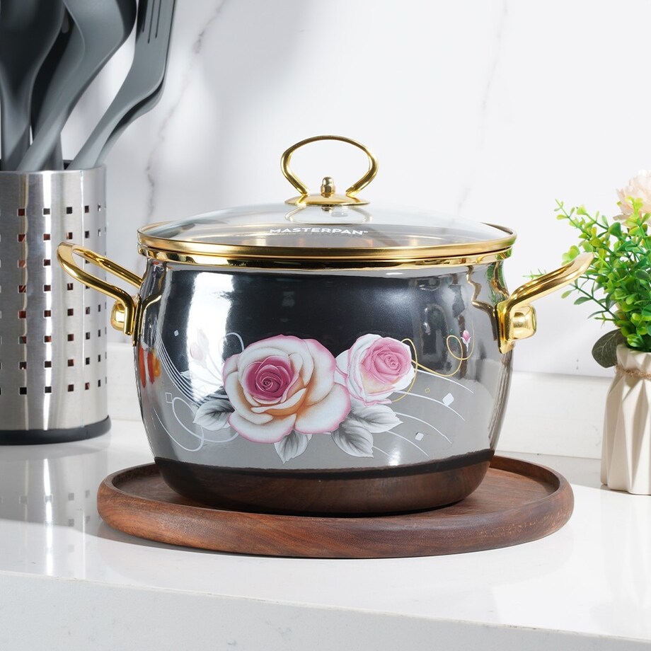 Garnki emaliowane zestaw garnków na gaz indukcję 6-ele 18/20/22CM MASTERPAN