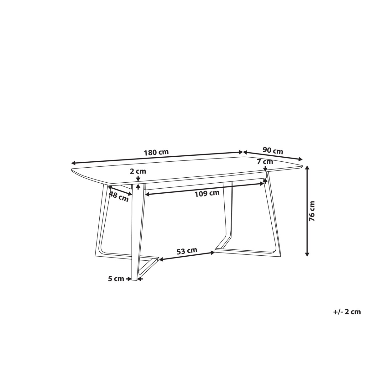 Stół do jadalni HUXTER Orzech ciemny 180 cm 90 cm