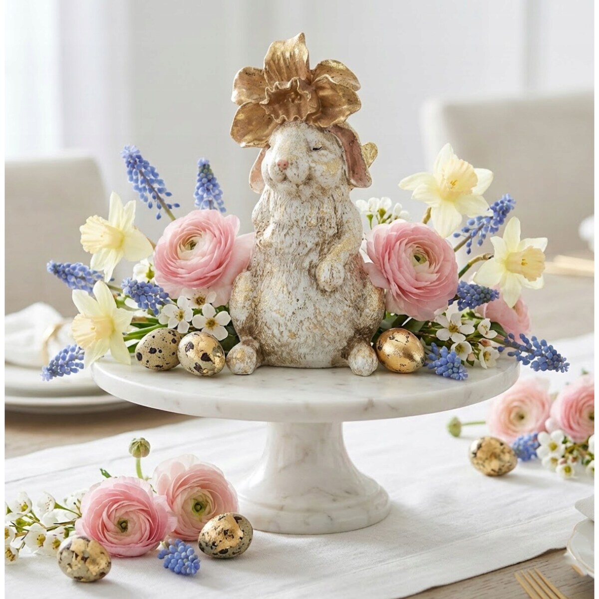 ZAJĄC WIELKANOCNY FIGURKA MAŁY KRÓLIK ZAJĄCZEK DEKORACJA NA WIELKANOC 15cm