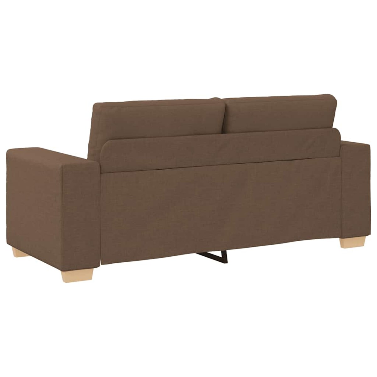 vidaXL Sofa dwuosobowa, brązowa, 140 cm, tkanina