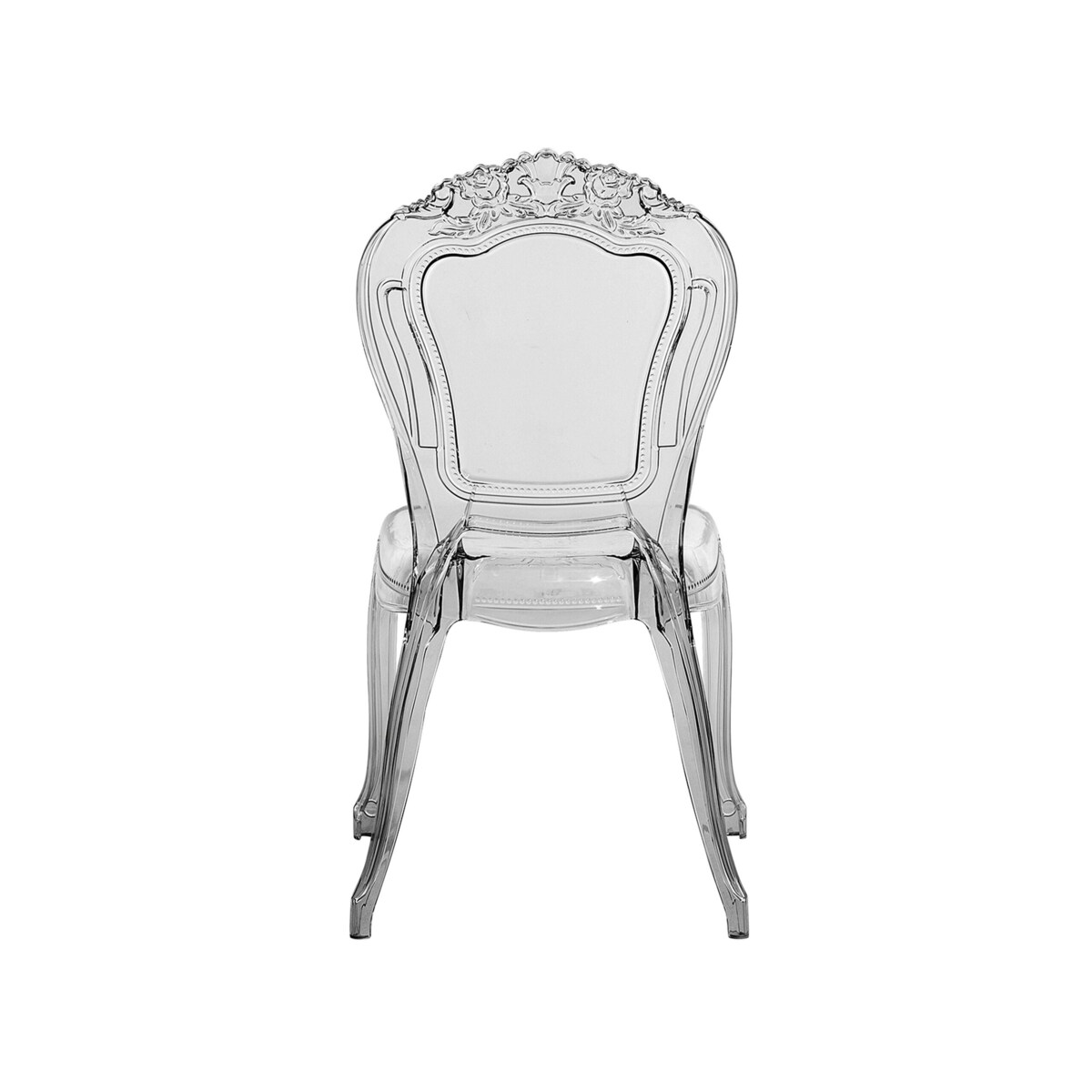 Zestaw 2 krzeseł do jadalni przezroczysty czarny VERMONT