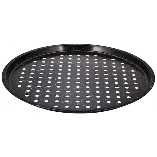 Forma blacha do pieczenia pizzy 34cm perforowana czarna marmurek KLAUSBERG