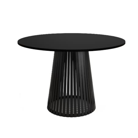 Stół okrągły VIV z lamelami do jadalni , salonu, blat 75 cm - czarny