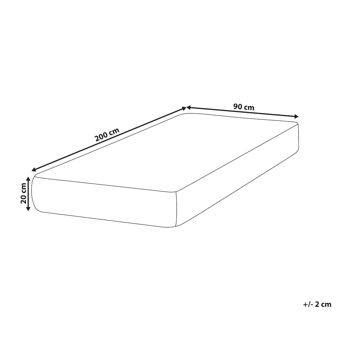 Materac kieszeniowy SPRING 7 PLUS H3/4 twardy 90 x 200 cm