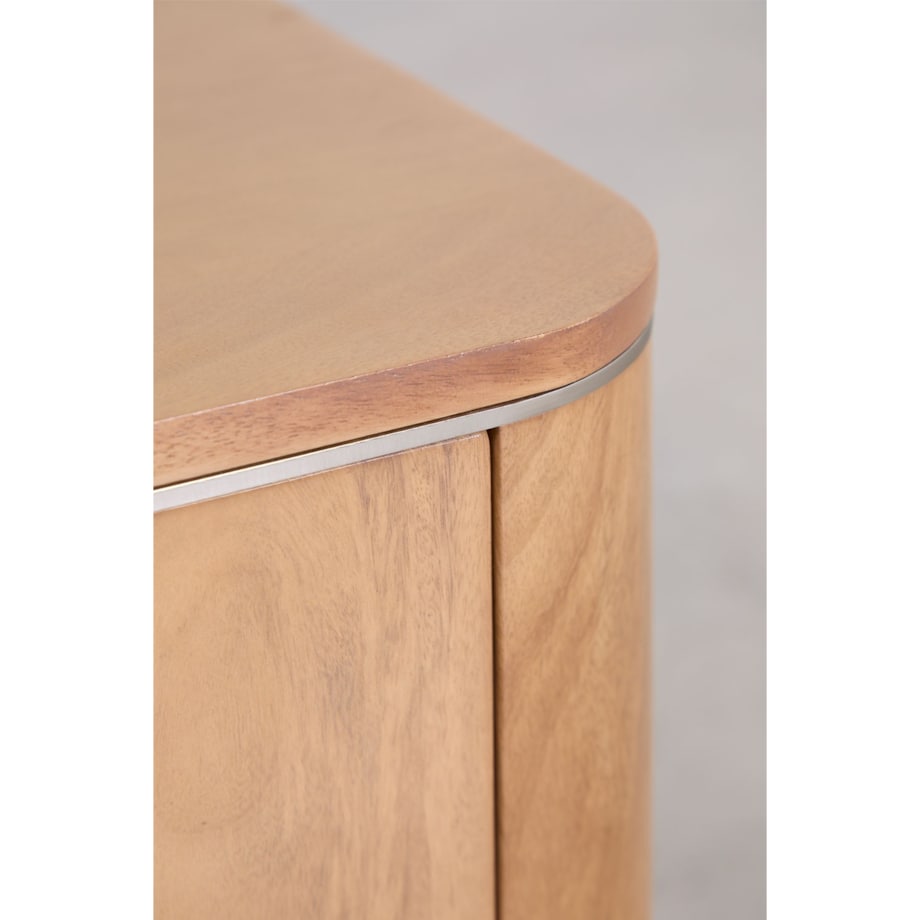 Komoda RTV 160x40 cm z drewna mango i stali Osaka