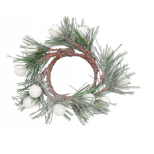 Wianek Dekoracyjny Z Igliwia Stroik Z Kuleczkami