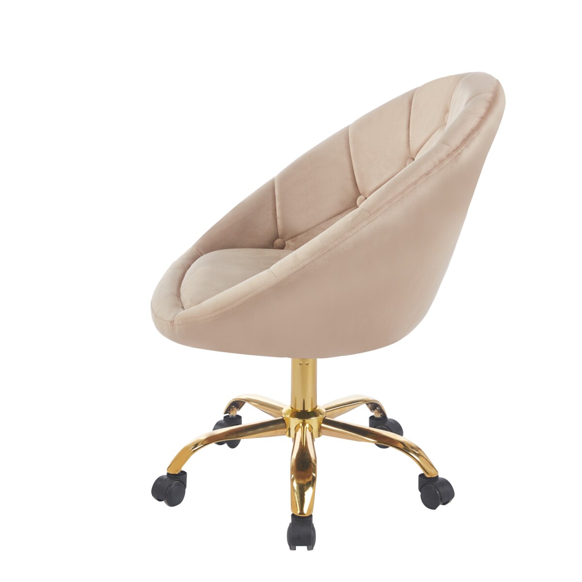 Fotel podnoszony ELEGANCKI obrotowy WELUR na kółkach RUNDO beżowy JUMIhome
