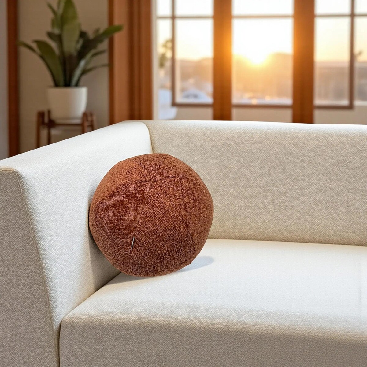 Ruda poduszka dekoracyjna kula Ronda