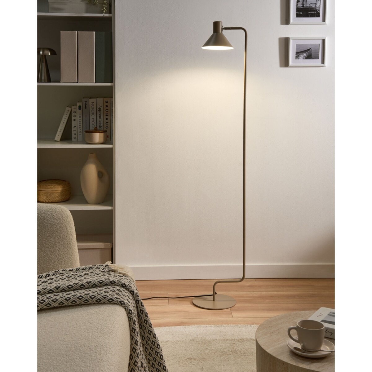 Lampa podłogowa RIMAVA Metal Beżowy