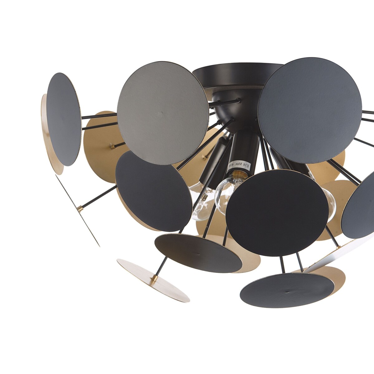 Lampa sufitowa czarno-złota MARITSA