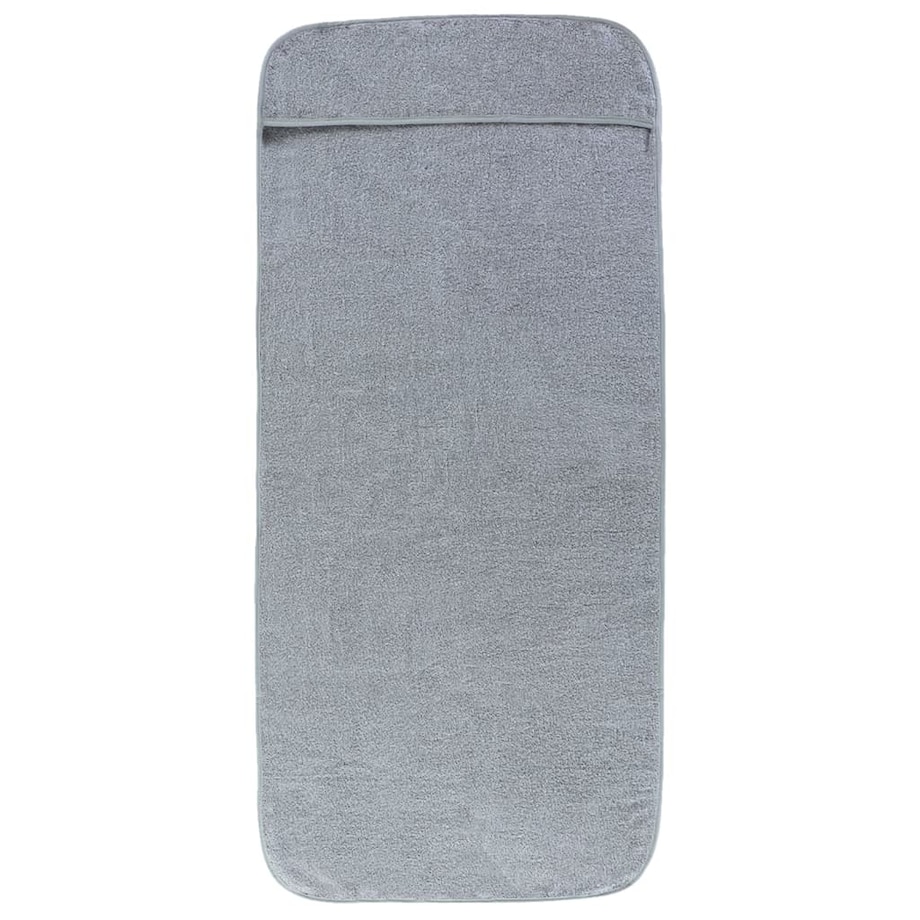 vidaXL Ręczniki plażowe, 4 szt., szare, 60x135 cm, tkanina, 400 g/m²