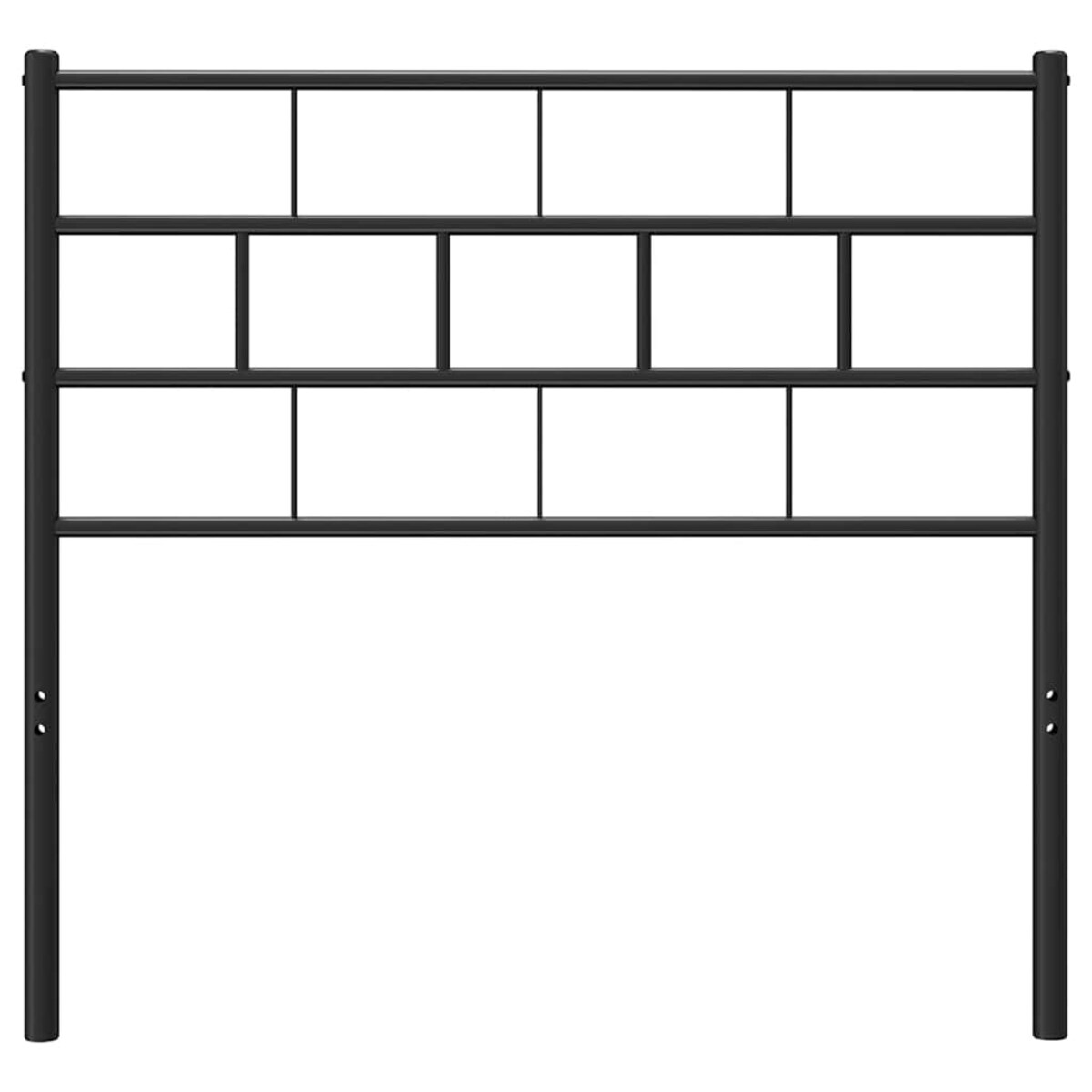 vidaXL Metalowe wezgłowie, czarne, 100 cm