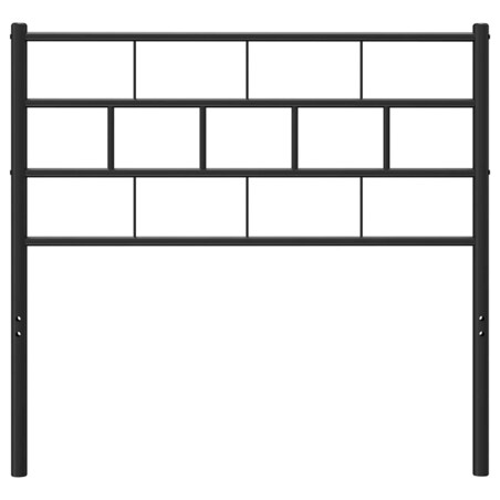 vidaXL Metalowe wezgłowie, czarne, 100 cm