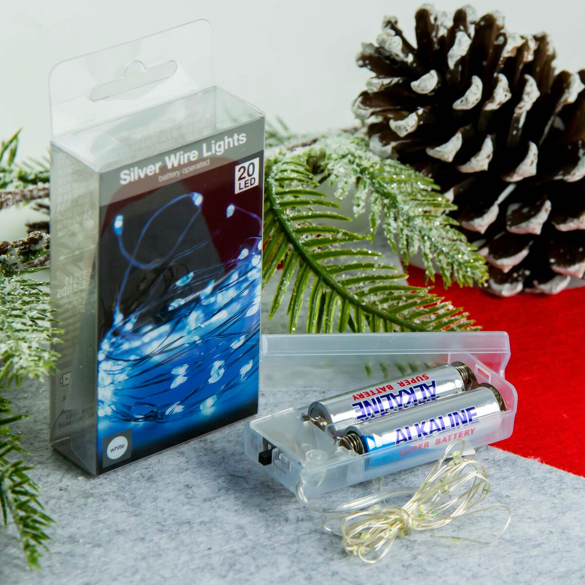 Lampki Druciki Girlanda Na Baterie 20 Led Białe