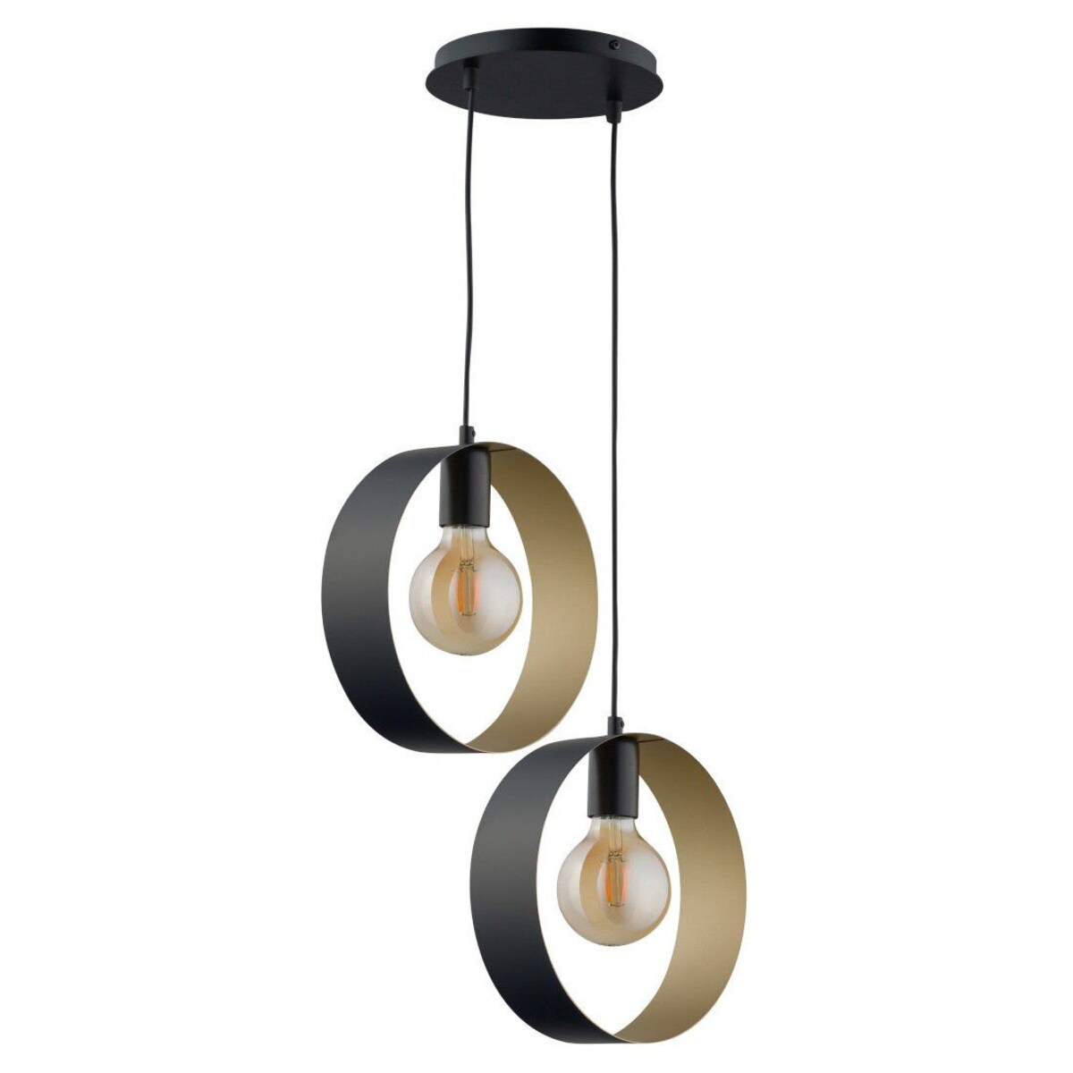 Lampa nowoczesna HOOP 32284 Sigma czarny żyrandol salonowy czarny