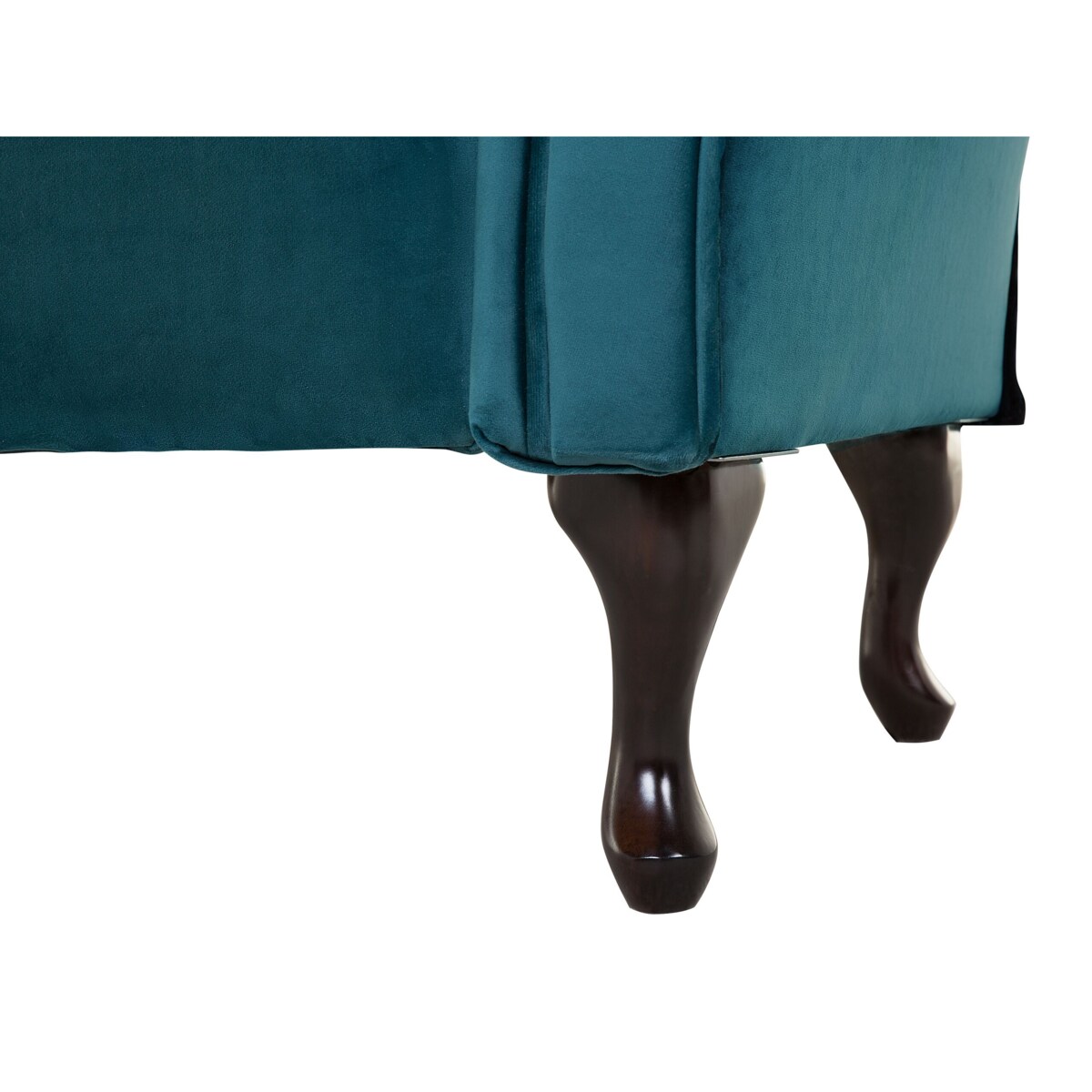 Szezlong welurowy lewostronny niebieski LATTES