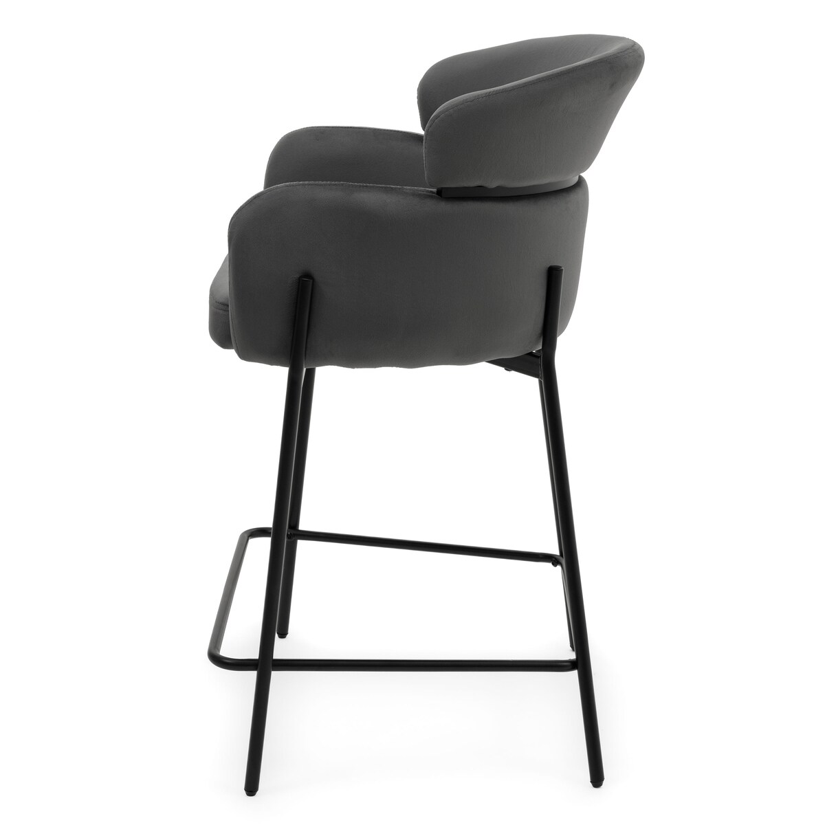 Hoker tapicerowany welurowy do salonu BOLZANO szary