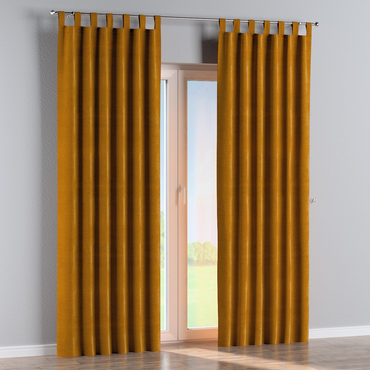 Zasłona na szelkach 1 szt. 130x245 miodowy