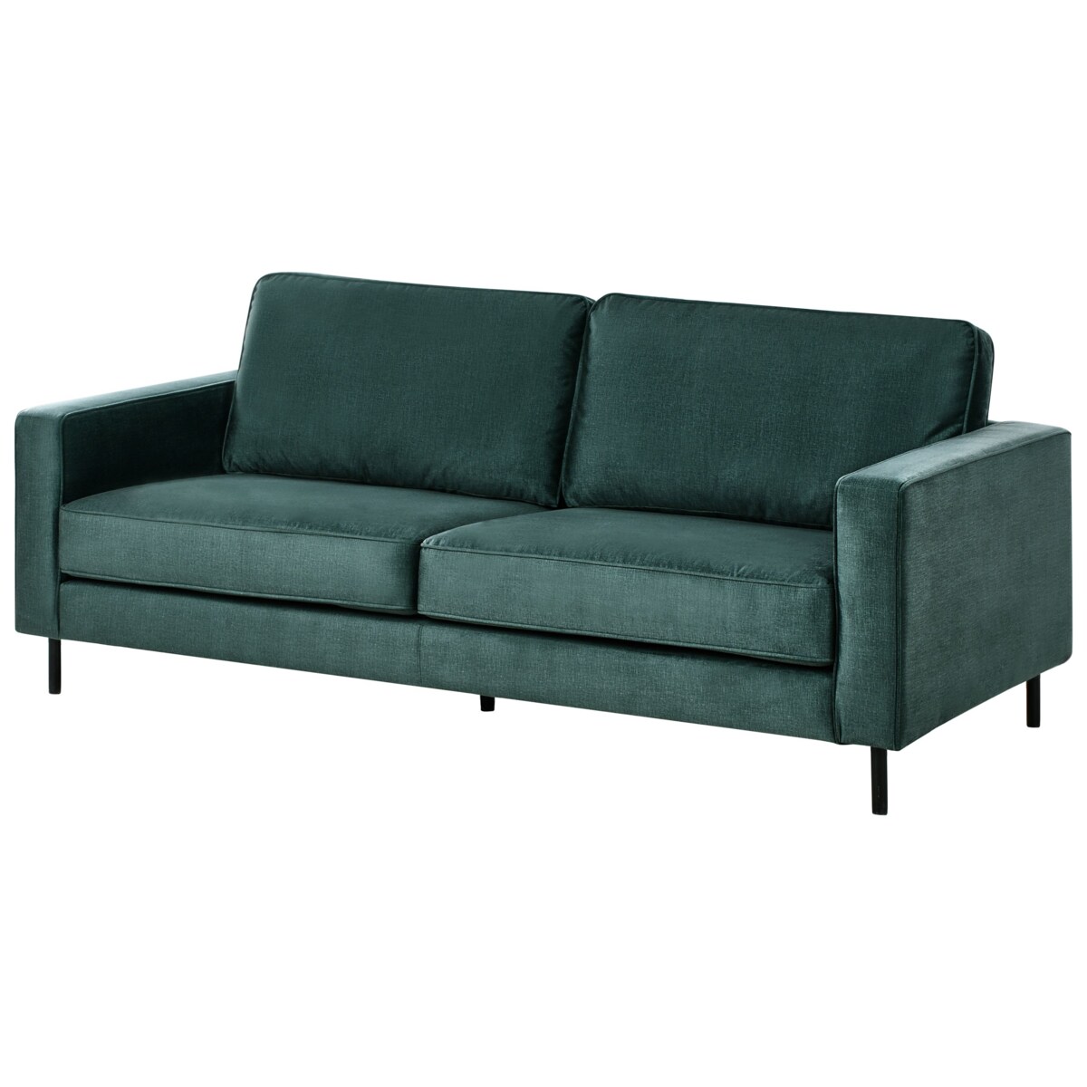 Sofa SAVALEN Welur Ciemnozielony dla 3 osób