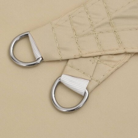 vidaXL Żagiel ogrodowy, tkanina Oxford, trójkątny, 4x4x4 m, beżowy