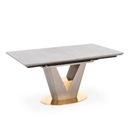 Stół rozkładany VALENTINO 160(220)x90 szary marmur/złoty