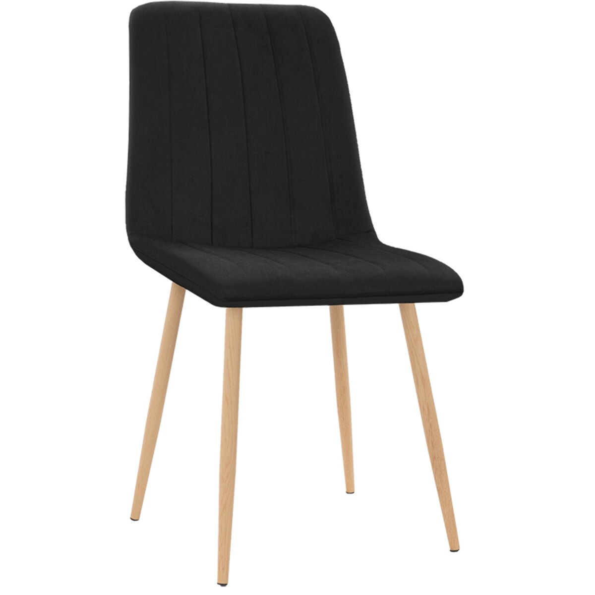 Krzesło tapicerowane czarne nowoczesne do salonu welurowe
