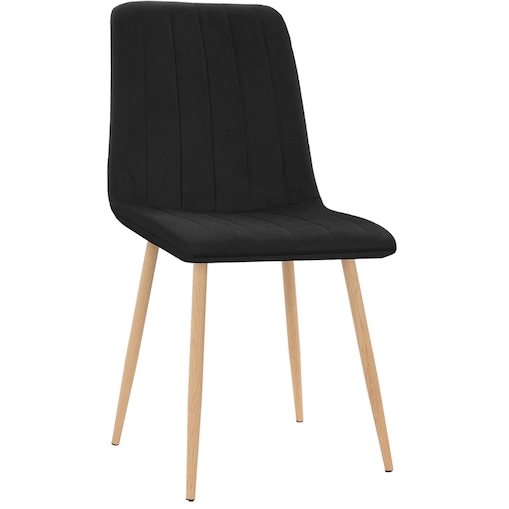 Krzesło tapicerowane czarne nowoczesne do salonu welurowe