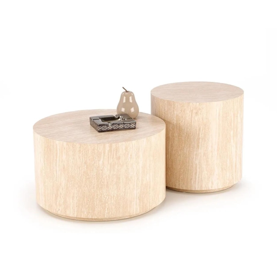 Stolik kawowy TRAVERTINO S okrągły 45x45 trawertyn