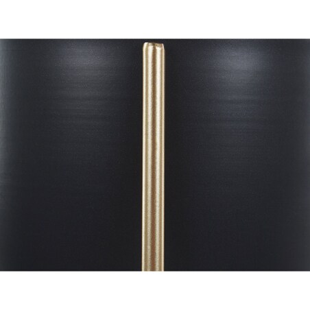 Doniczka na stojaku metalowa 16 x 16 x 41 cm czarno-złota LEFKI