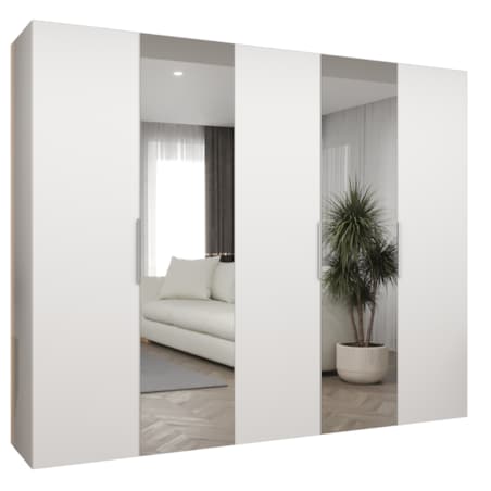 Szafa uchylna otwierana MARBELLA 2 250 wys. 202 cm Biały + u. Kaszmir