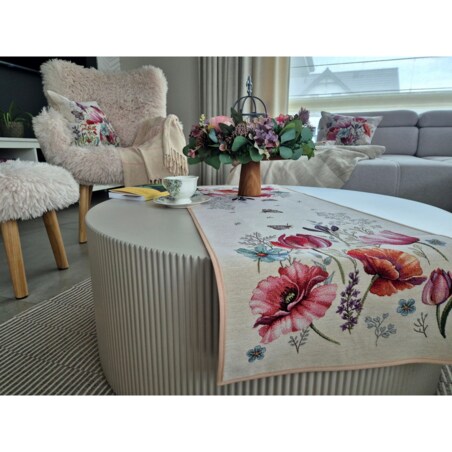 Bieżnik Na Stół 40X100 Cm Dekoracyjny Ozdobny Fleur