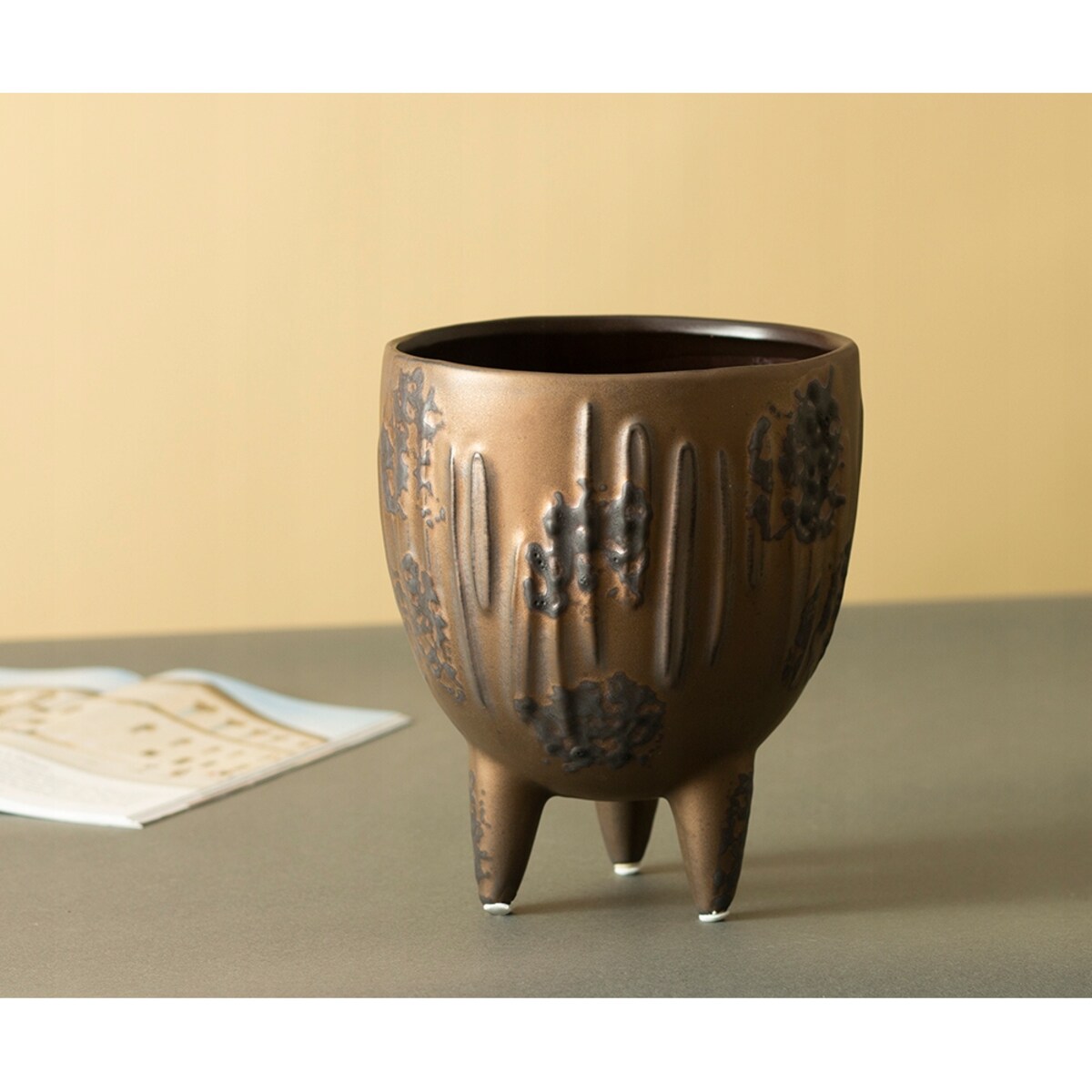 DONICA IRMA brązowa ceramiczna śr. 15cm