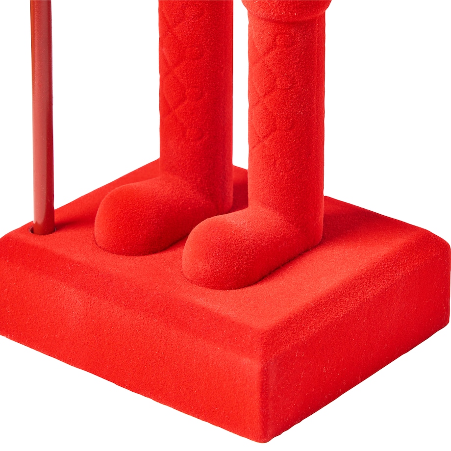 Zestaw 2 figurek dekoracyjnych FLATEY Dziadek do orzechów 40 cm Czerwony