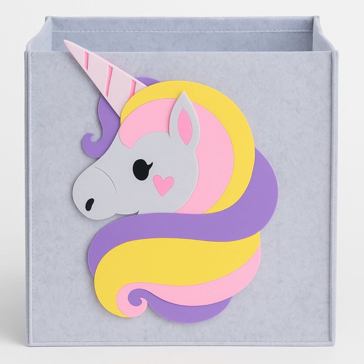 Filcowy pojemnik na zabawki MOLKI, 30 x 30 x 30 cm