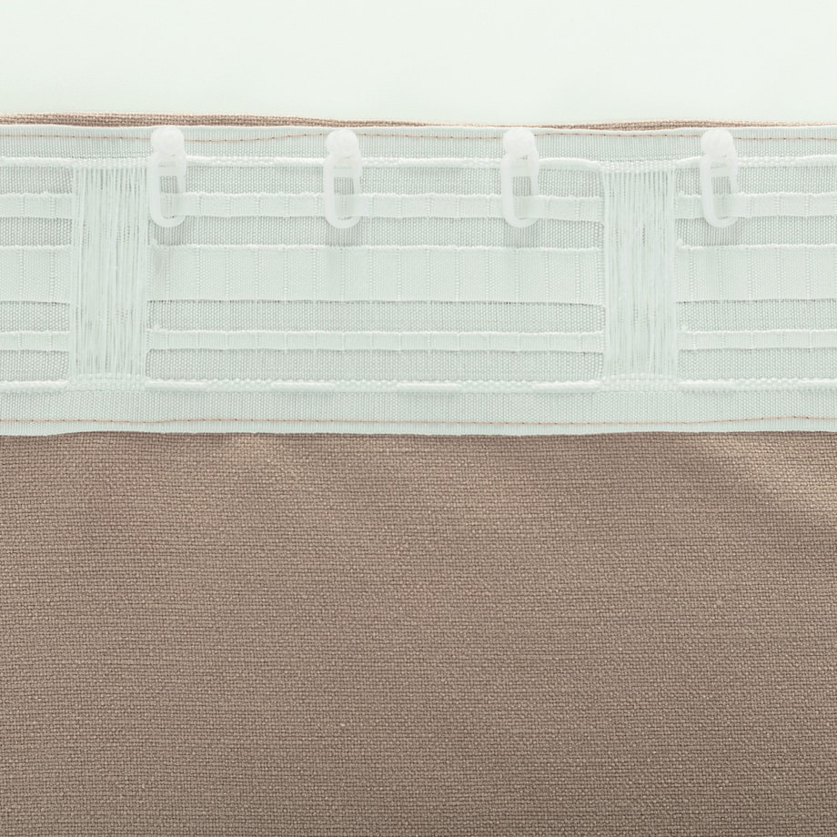 Zasłona BASIC na taśmie marszczącej 140x280cm brudny róż 1 szt. 140x280 różowy-beżowy