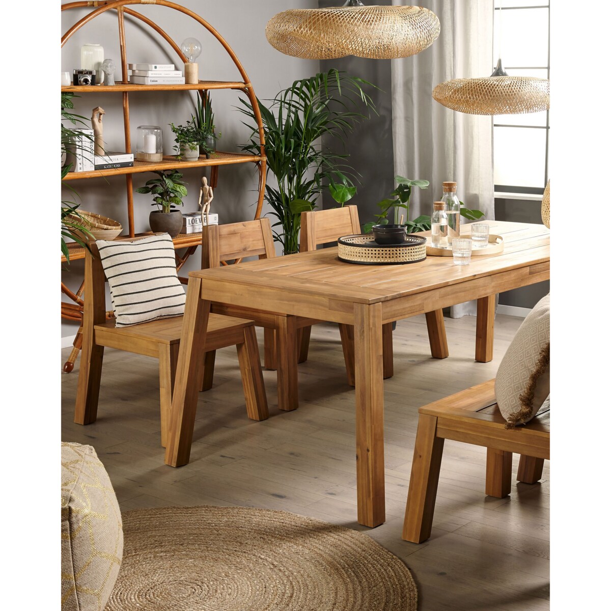 Zestaw 6 krzeseł ogrodowych drewno akacjowe LIVORNO