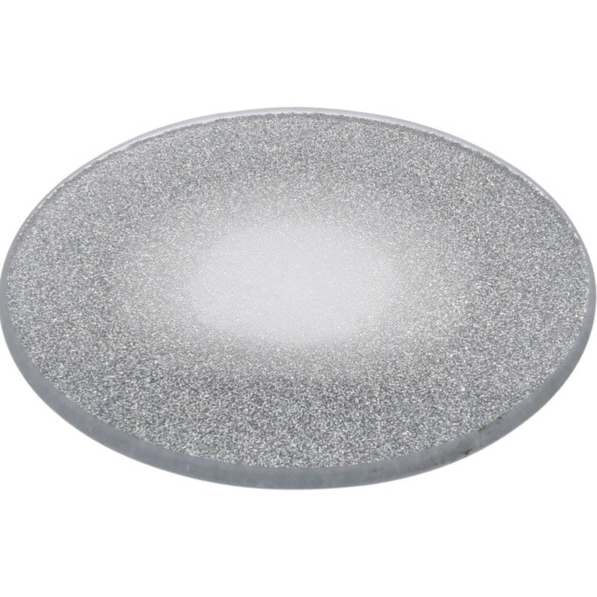 Talerz dekoracyjny, srebrny brokatowy