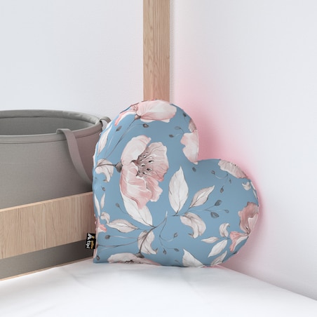 Poduszka Heart of Love z minky, niebiesko-różowy, 45x15x45cm, Magic Collection