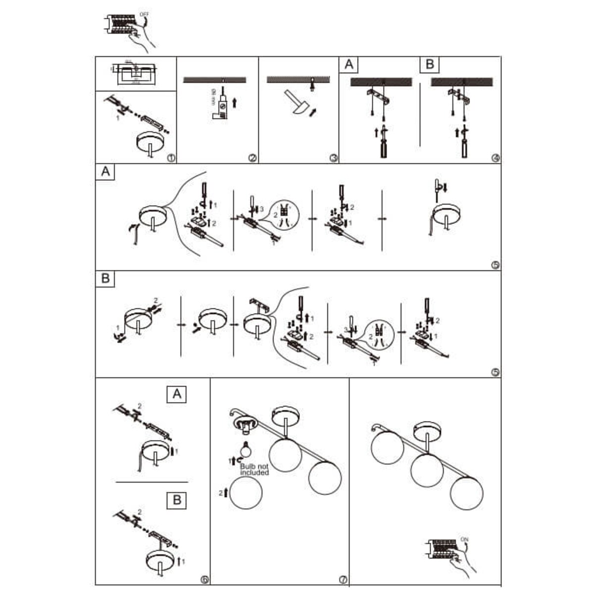 Lampa sufitowa glamour Grant 2010583035 Nordlux balls kule mosiądz