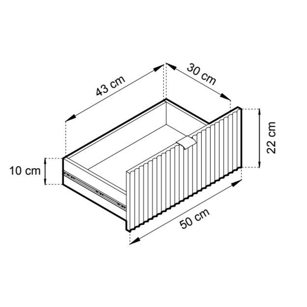 Stolik Delicious ryflowany czarny