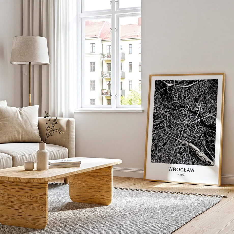 plakat wrocław mapa 50x70