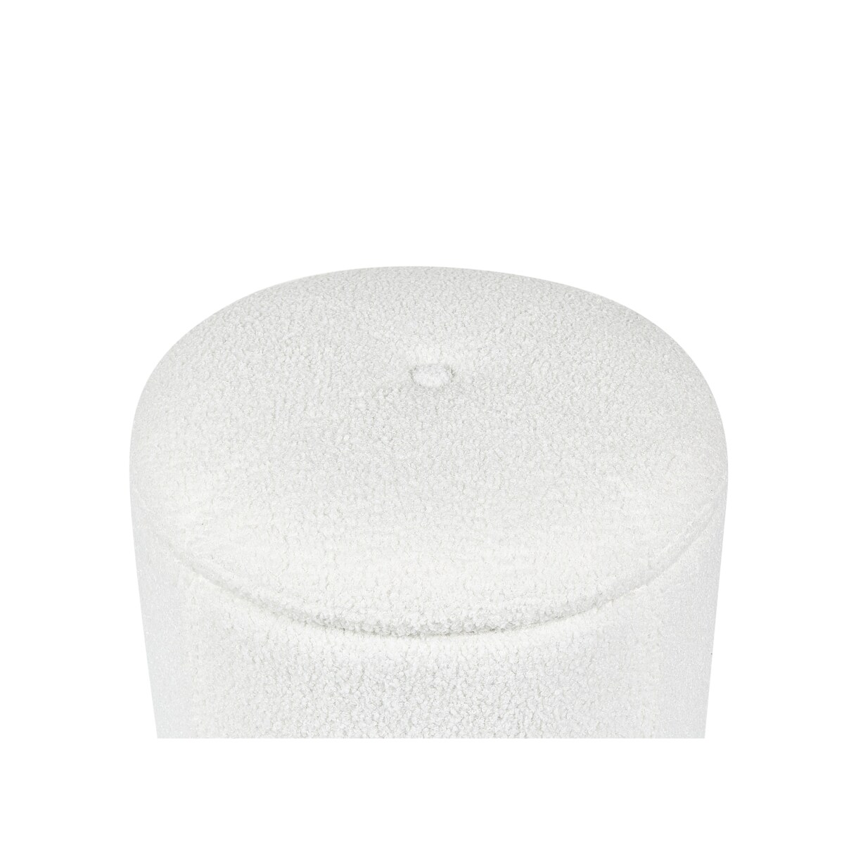 Puf ze schowkiem MARYLAND Boucle Złamana biel 38 cm 38 cm 40 cm