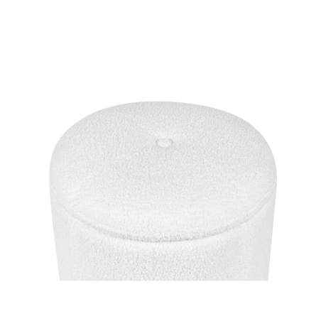 Puf ze schowkiem MARYLAND Boucle Złamana biel 38 cm 38 cm 40 cm