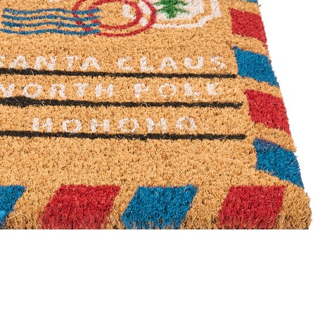 Wycieraczka KATALLA Naturalny 50 x 80 cm Wzór świąteczny Włókno kokosowe