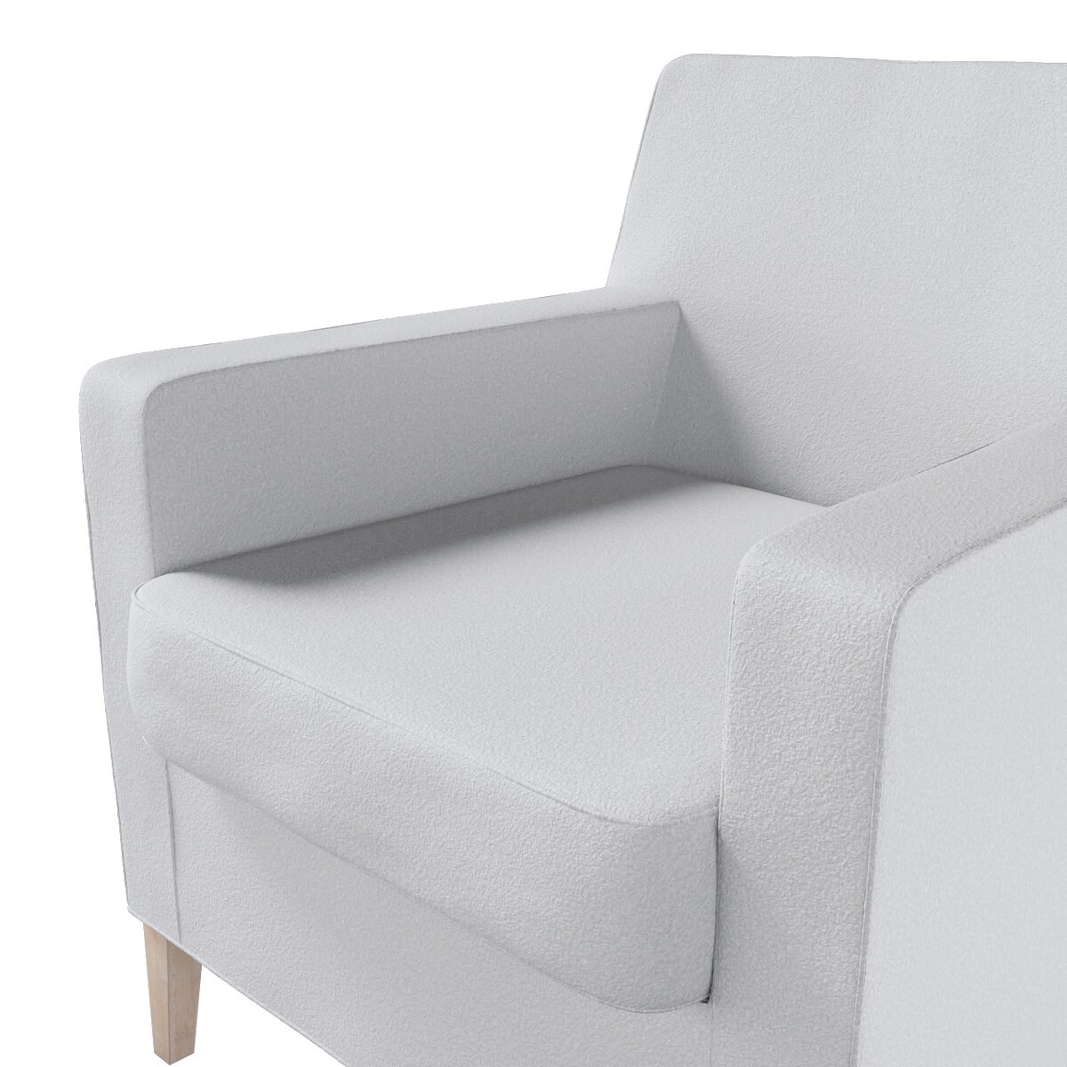 Pokrowiec na fotel Karlstad, biała bukla, 61 x 56 x 80 cm, Boucle Teddy