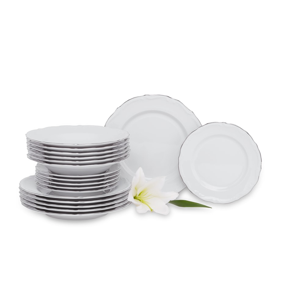 Zestaw obiadowy 18szt. (6os.) MARIA TERESA PLATYNA