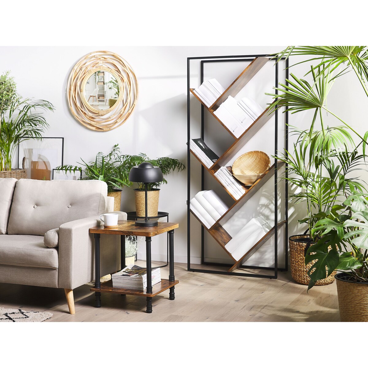 Stolik pomocniczy ciemne drewno VERIL