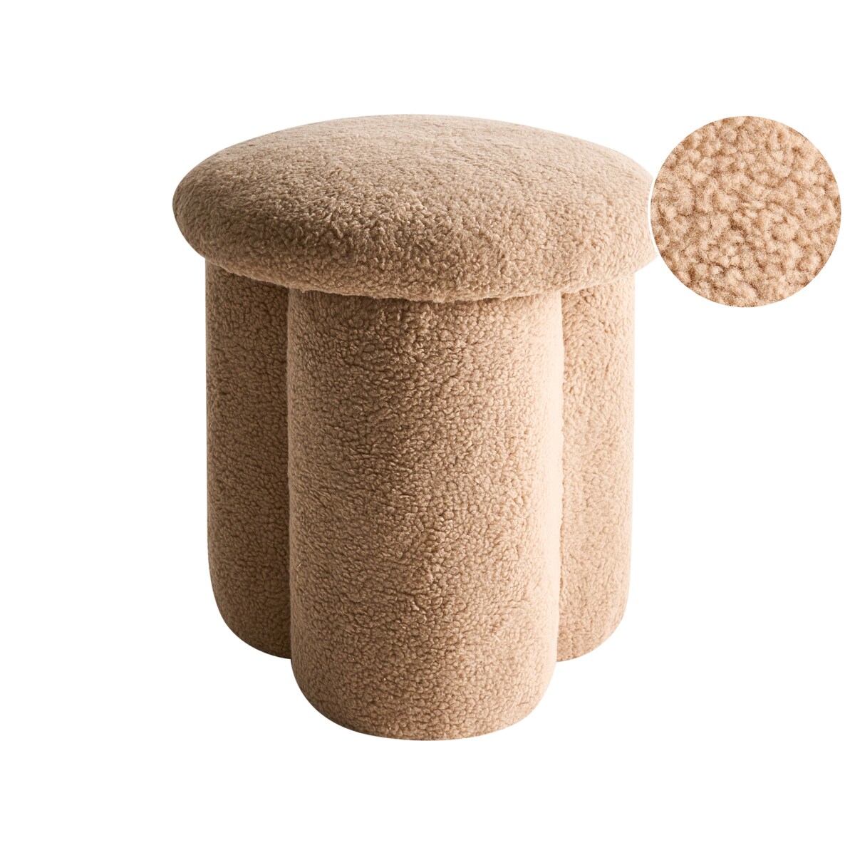 Puf CARRINGTON Boucle Beżowy